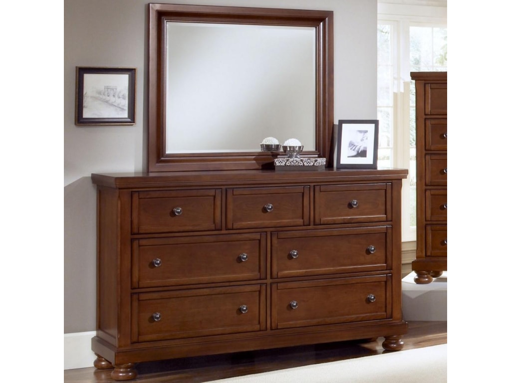 Vaughan Bassett Reflections7 Drawer Dresser and Mirror Combination