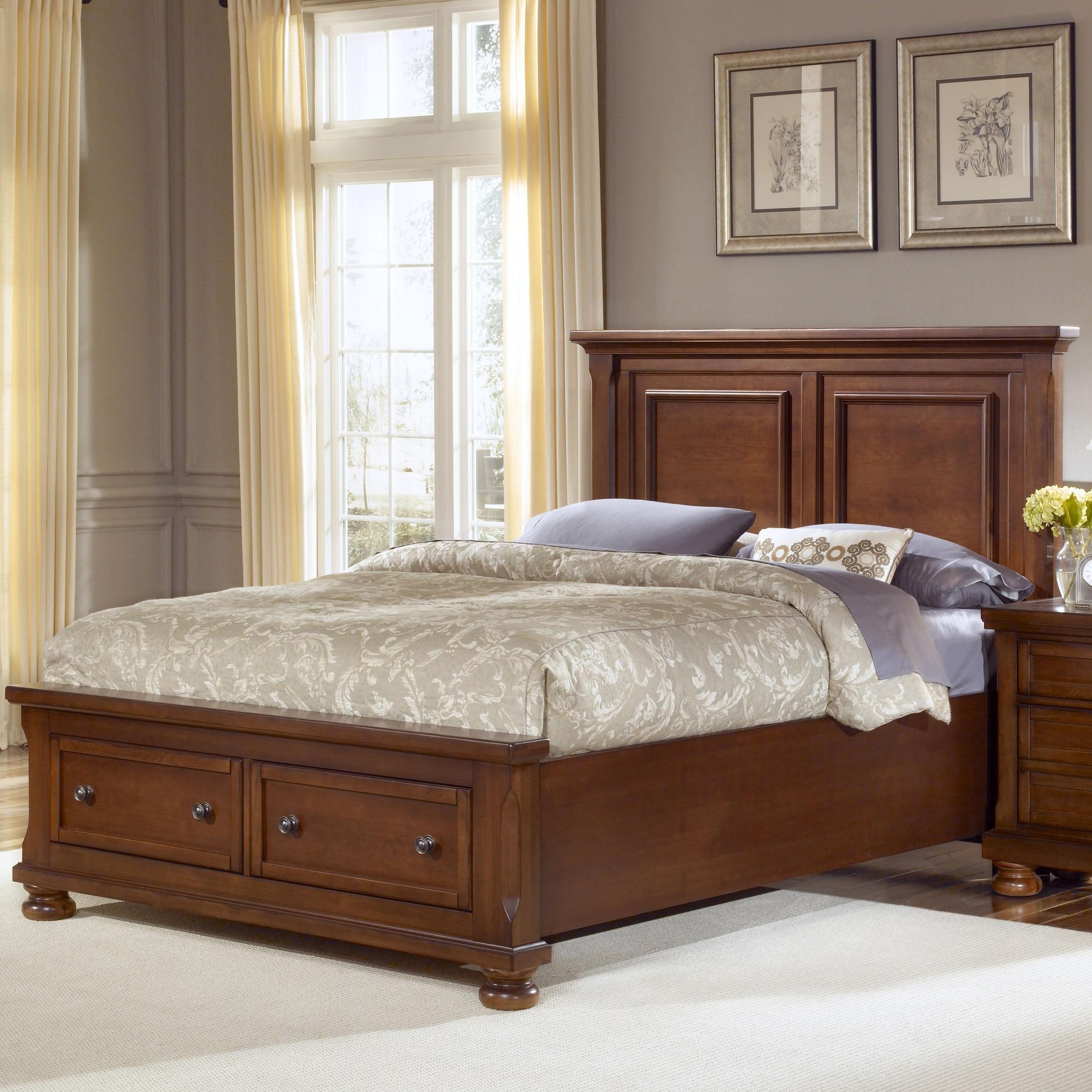Vaughan Bassett Reflections King Storage Bed With Mansion