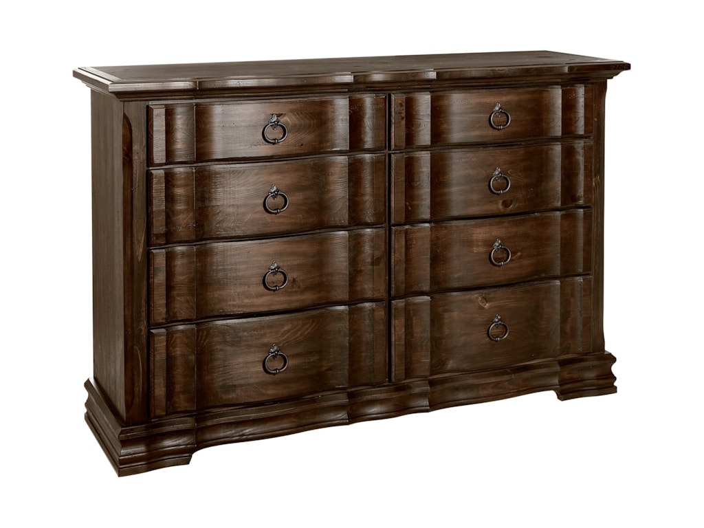 Vaughan Bassett Rustic Hills Cottage Style Dresser 8 Drawers