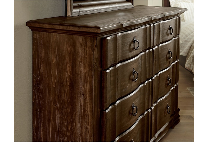 Vaughan Bassett Rustic Hills Cottage Style Dresser 8 Drawers