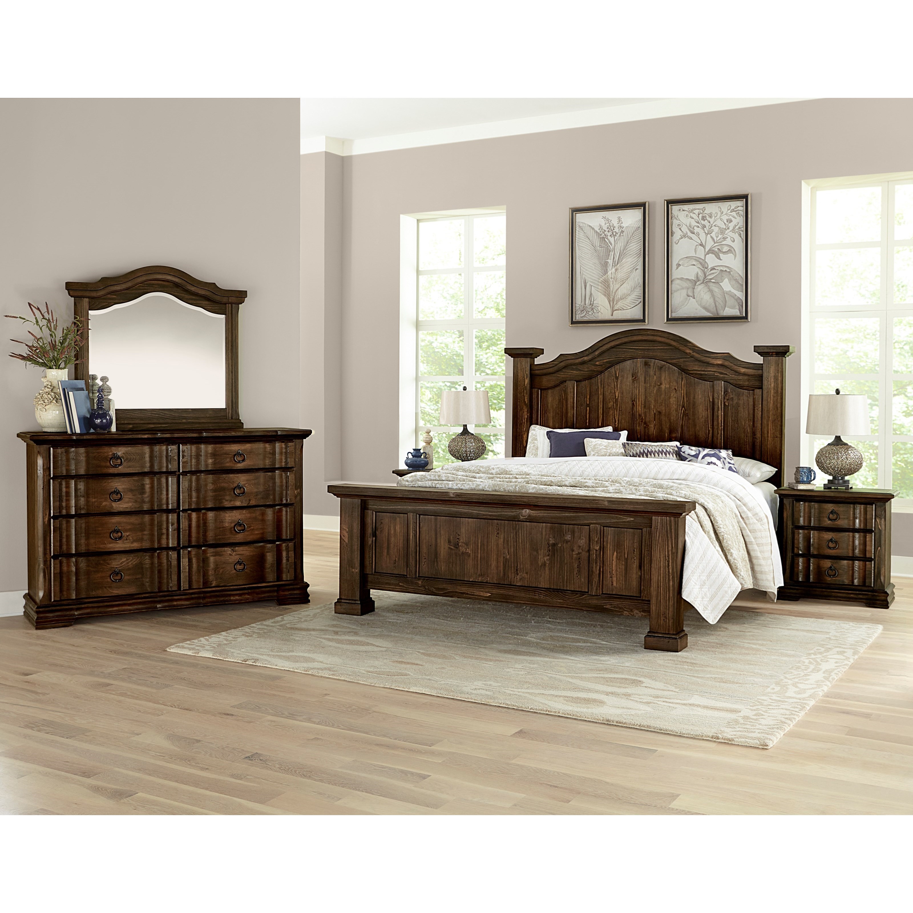 Vaughan Bassett Rustic Hills Cottage Style Dresser 8 Drawers
