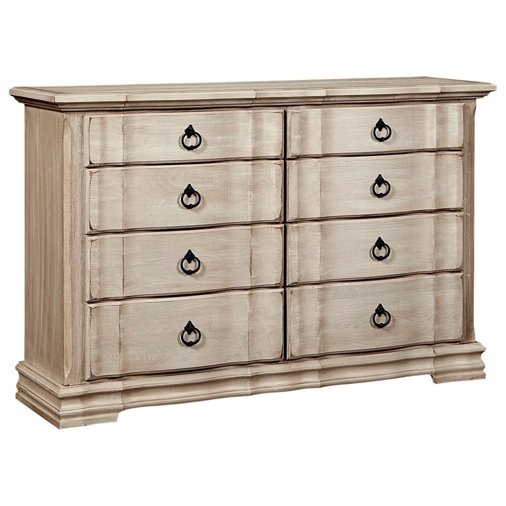 Vaughan Bassett Rustic Hills Cottage Style Dresser 8 Drawers Belfort Furniture Dressers
