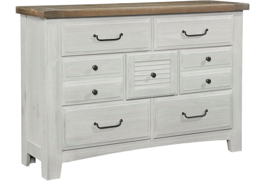 Vaughan Bassett Sawmill 694 002 Transitional 7 Drawer Dresser With
