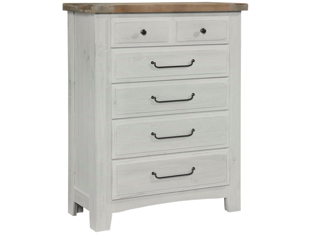 Vaughan Bett Sawmill Transitional 5 Drawer Chest Of Drawers With Vaughan Bett Sawmill5 Drawer Chest