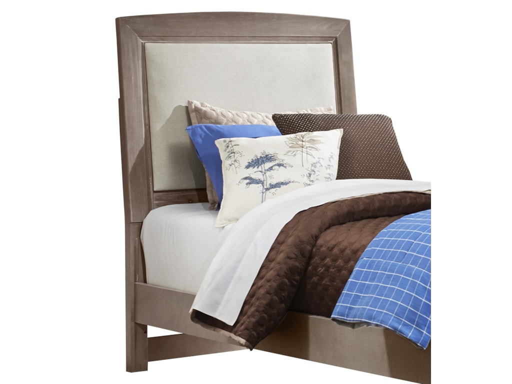 Vaughan bassett transitionstwin upholstered headboard base cloth linen
