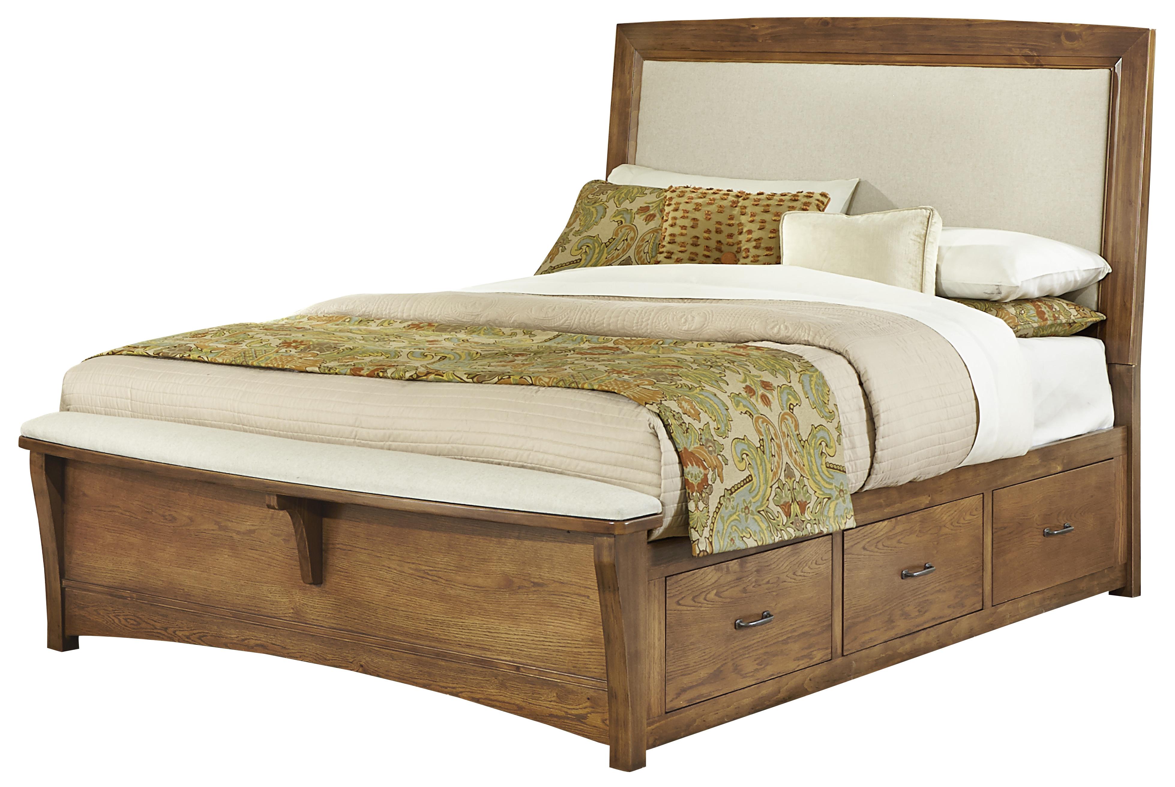 Vaughan Bassett Transitions King Upholstered Bed With 2 Side