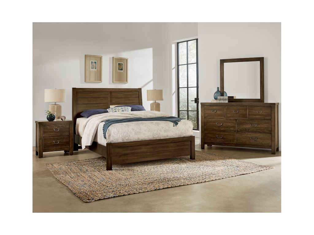 Vaughan Bassett Urban CrossingsQueen Plank Bed
