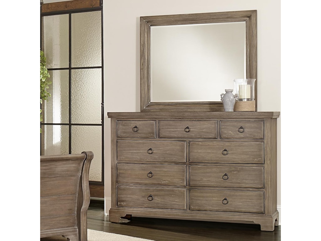 Vaughan Bassett Whiskey Barrel Distressed Finish Chesser 9