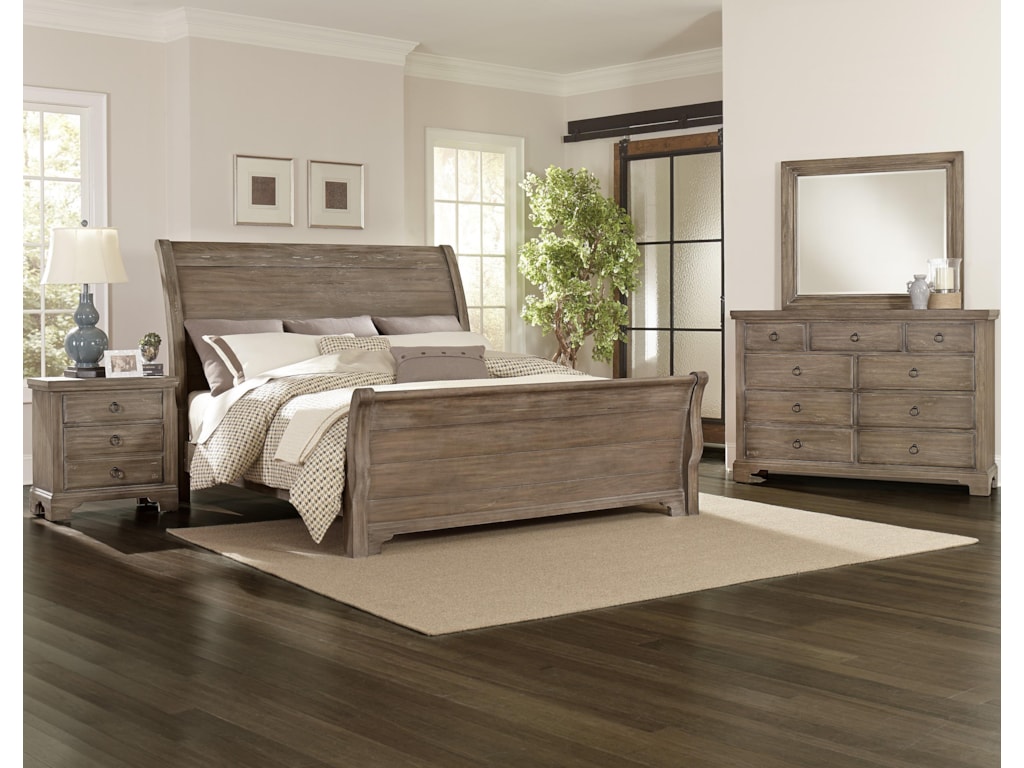Vaughan Bassett Whiskey BarrelQueen Sleigh Bed