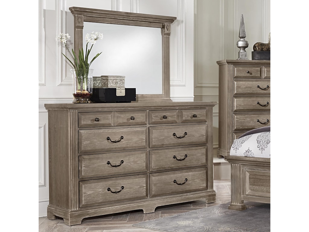 Vaughan Bassett Woodlands Triple Dresser Landscape Mirror