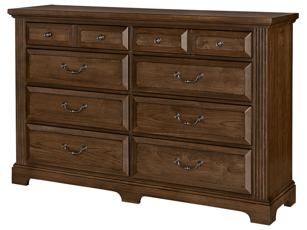 Vaughan Bett Woodlands Transitional Triple Dresser 8 Drawers Vaughan Bett Woodlandstriple Dresser 8 Drawers