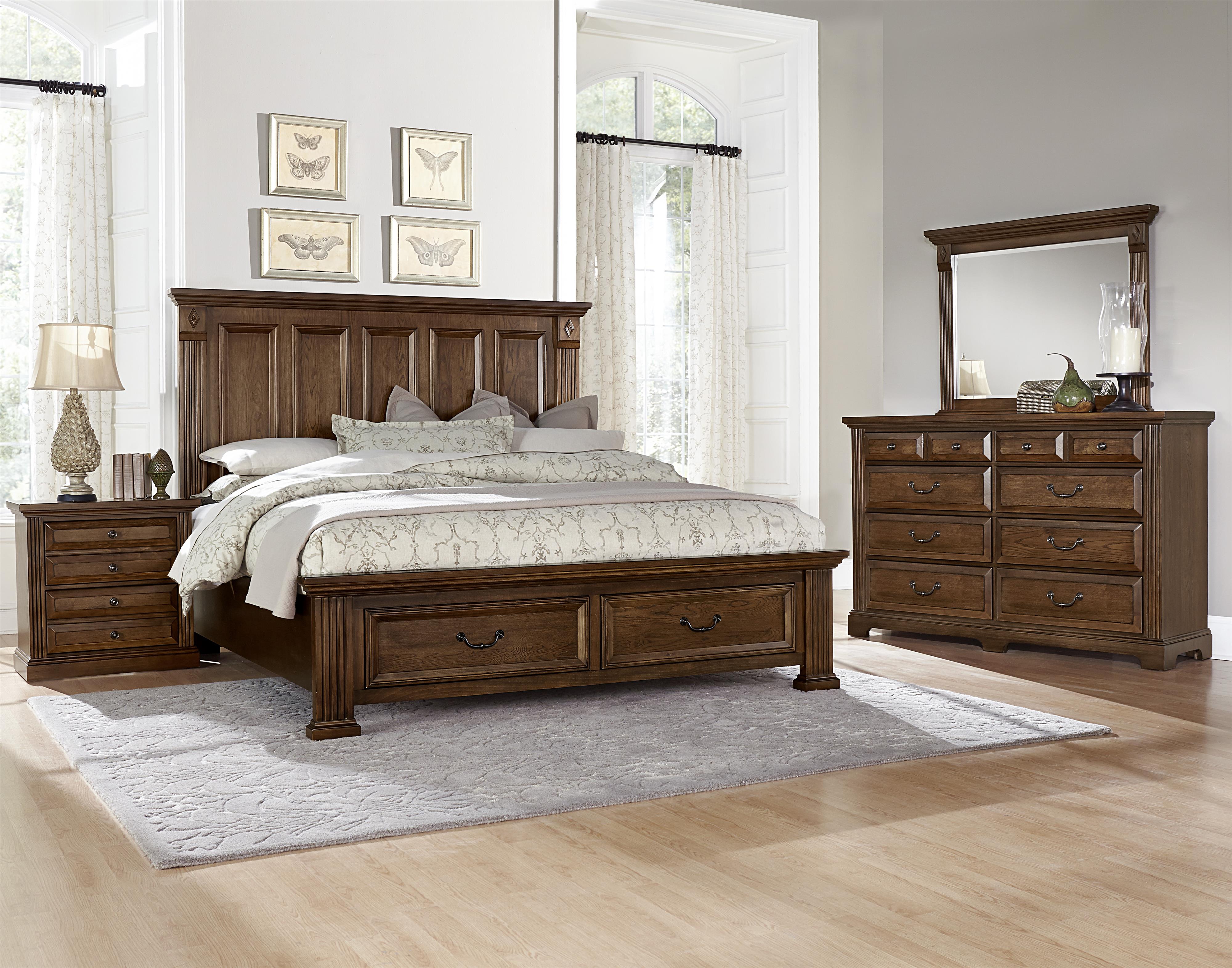 Vaughan Bassett Woodlands Transitional Triple Dresser 8 Drawers
