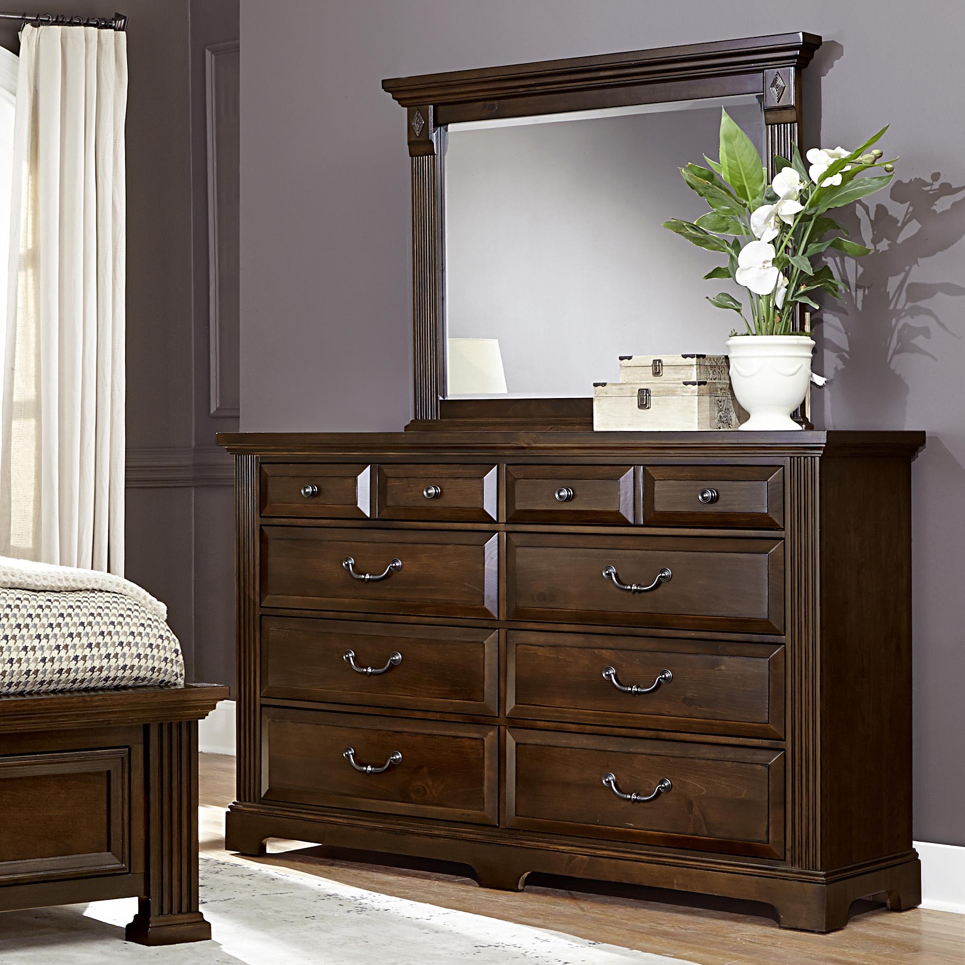 Vaughan Bassett Woodlands Triple Dresser Landscape Mirror