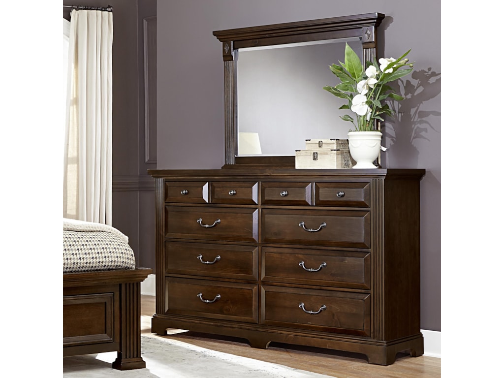 Vaughan Bassett Woodlands Triple Dresser Landscape Mirror