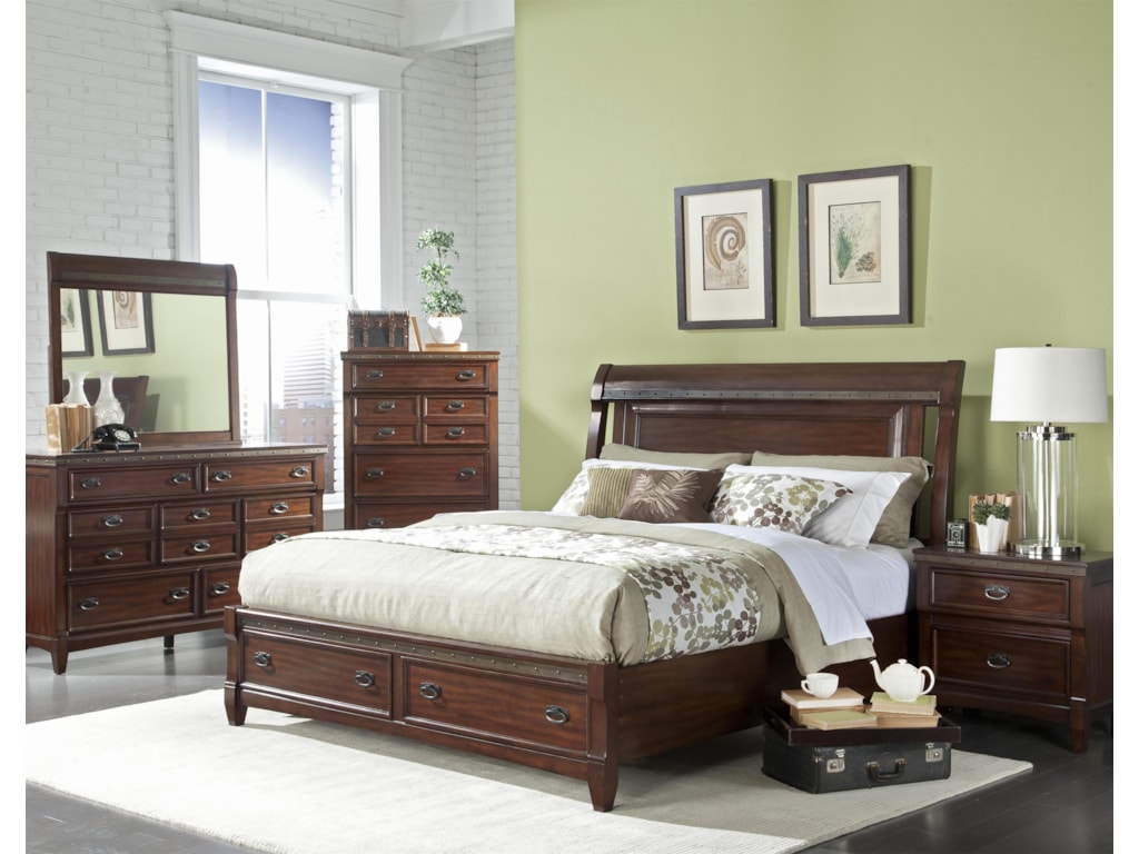 Vaughan Furniture Morgan RoadQueen Sleigh Storage Bed
