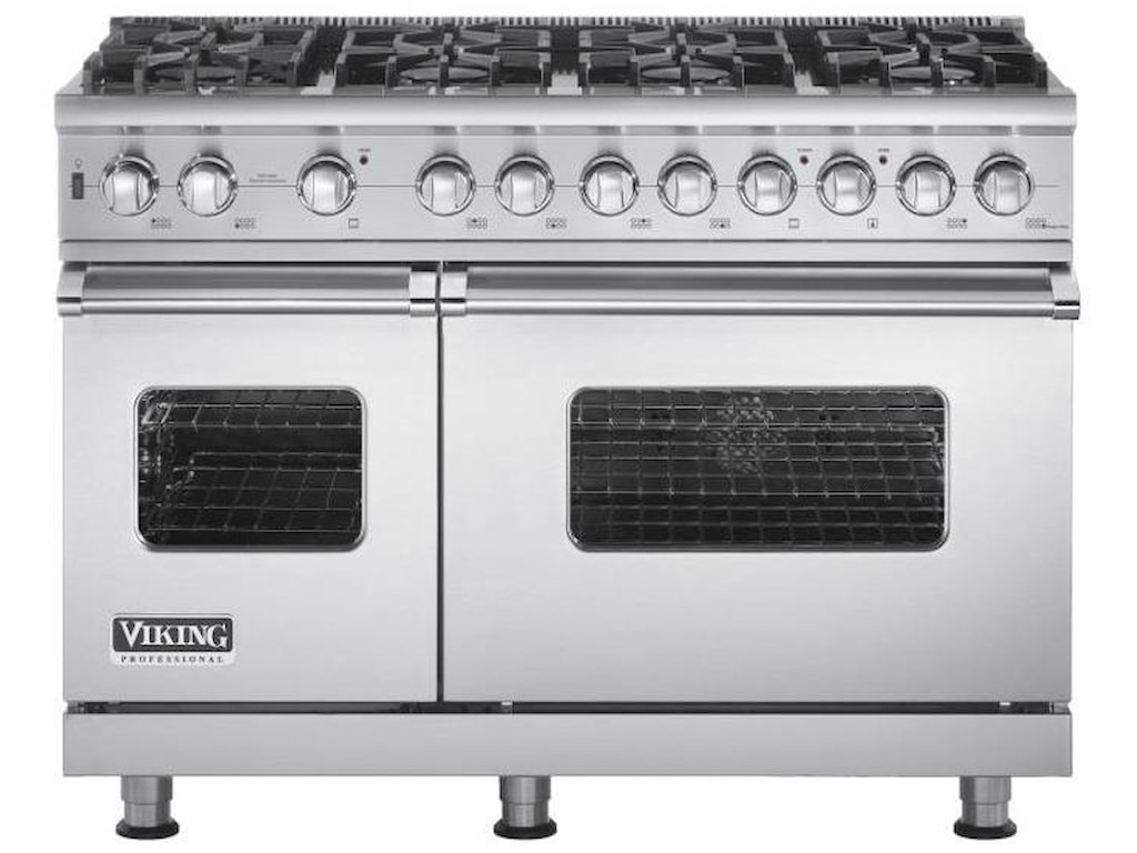 Viking 48 Freestanding Natural Gas Range With Self Clean Oven And 8 Viking Professional Series48