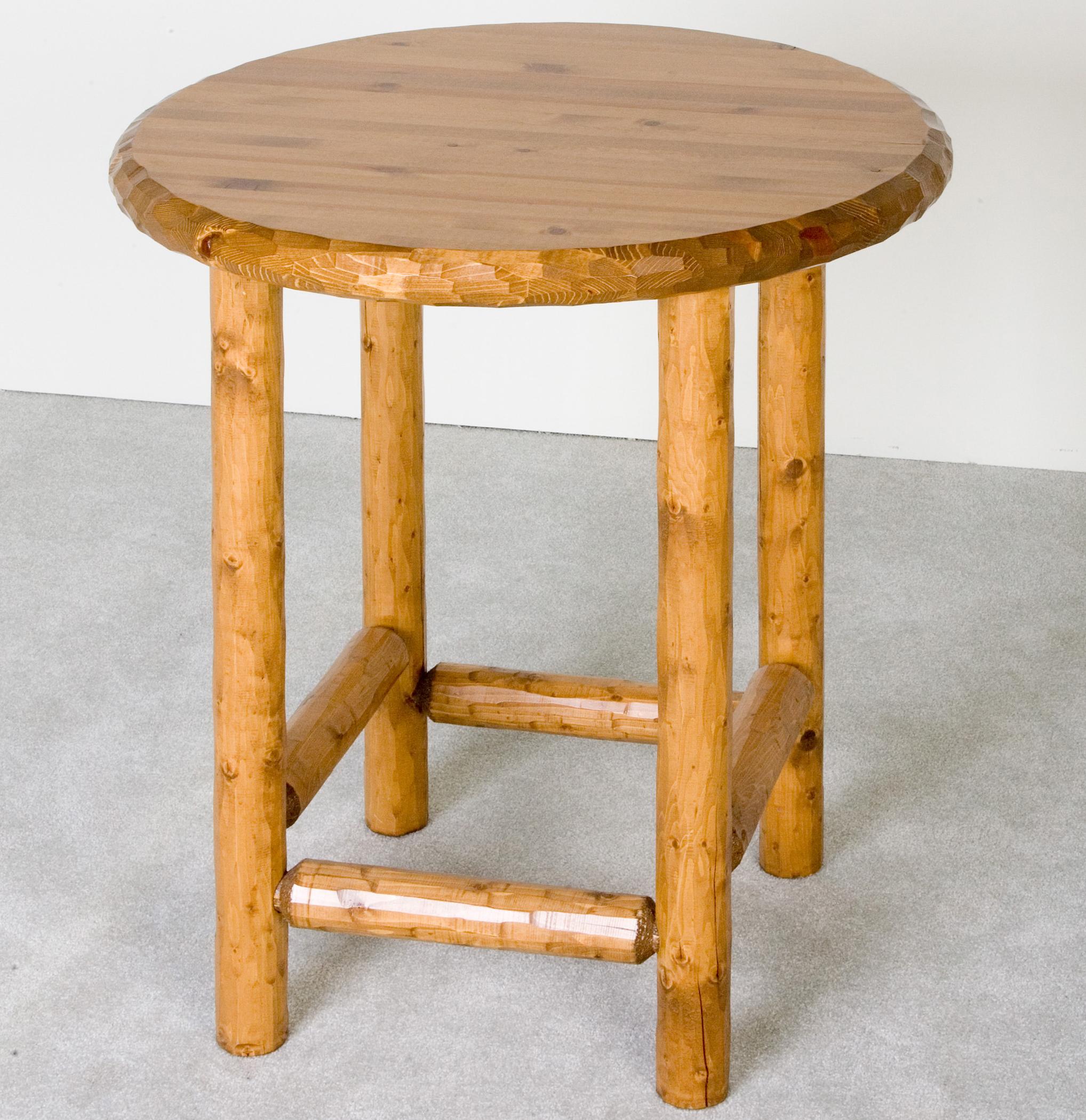 Rustic Log Bar Stool Half Log Barstool Amish Made Furniture Lodge
