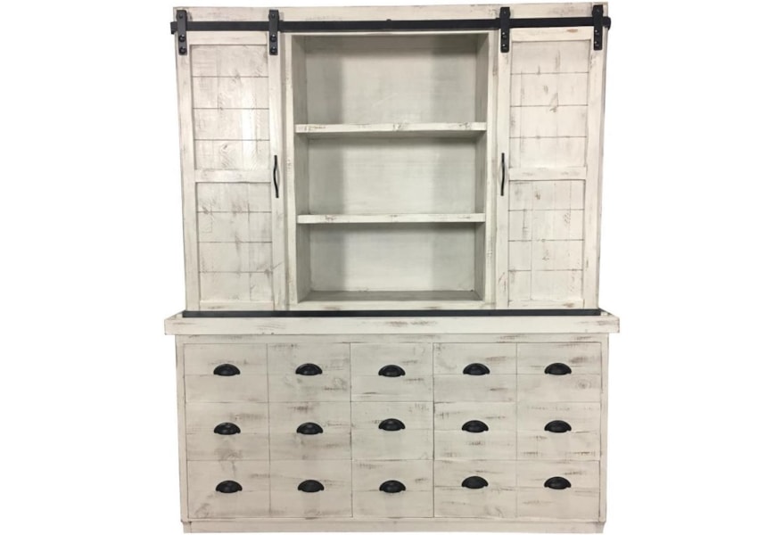 Vintage Joanna China Cabinet In Nero White Wilcox Furniture
