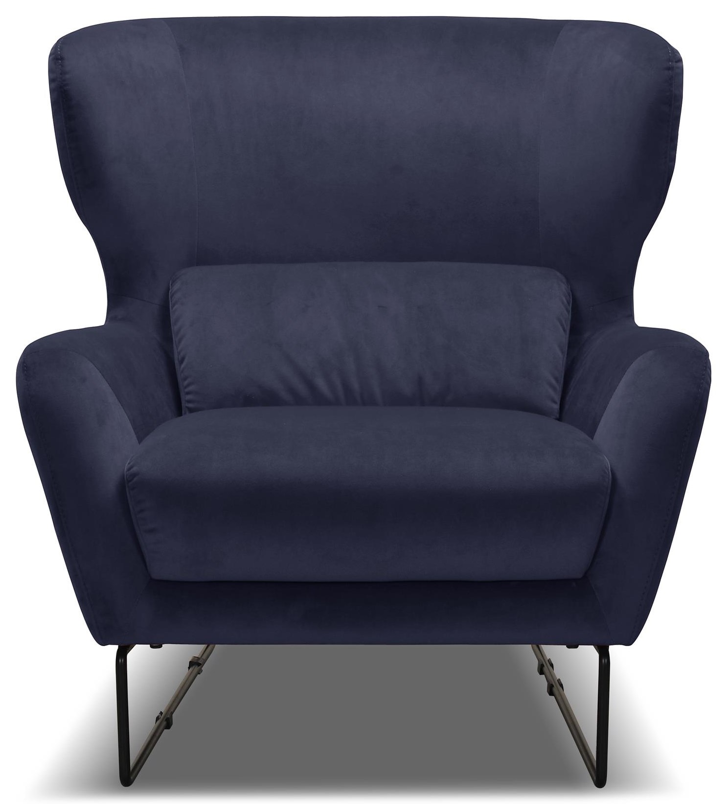 Violino 1140 1326308 Navy Blue Contemporary Velvet Chair Dunk Bright Furniture Upholstered Chairs
