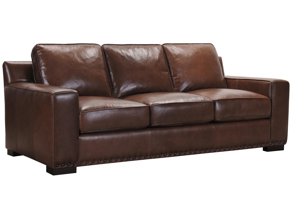Violino Patrick Brown Leather Sofa With Memory Foam Cushions Violino Patrick Brown Leather Sofa With Memory Foam Cushions