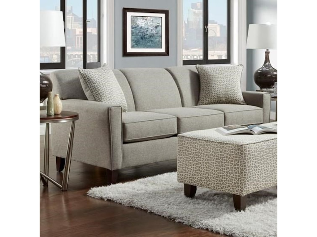 Washington Furniture 5640 Contemporary Sofa With Wooden Washington Furniture 5640 Contemporary Sofa With Wooden Legs Vandrie Home Furnishings Sofas
