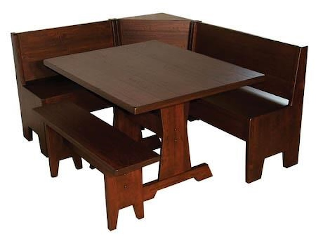 Wayside Custom Furniture Casual Dining Heritage Nook Set Wayside Furniture Kitchen Tables