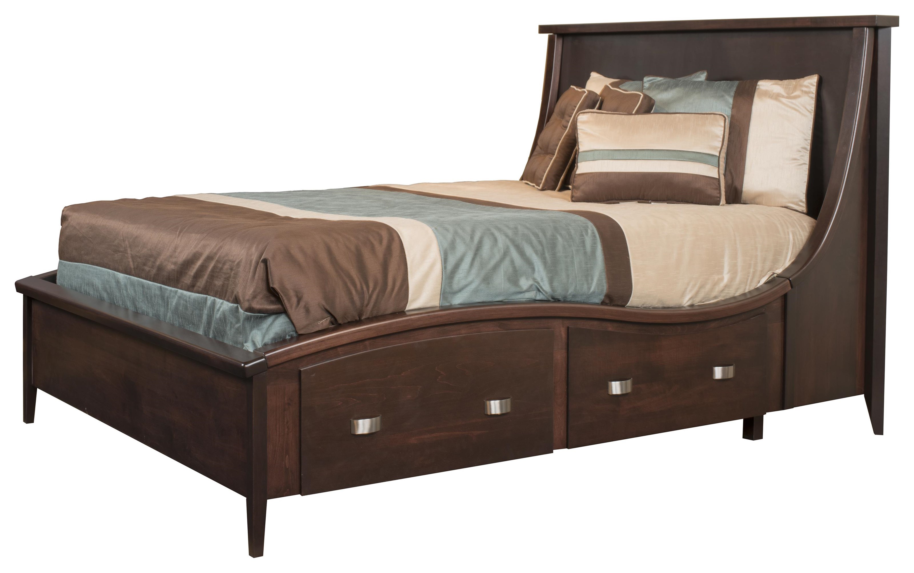 Wayside Custom Furniture Casual King Bed With Side Storage Wayside Furniture Panel Beds