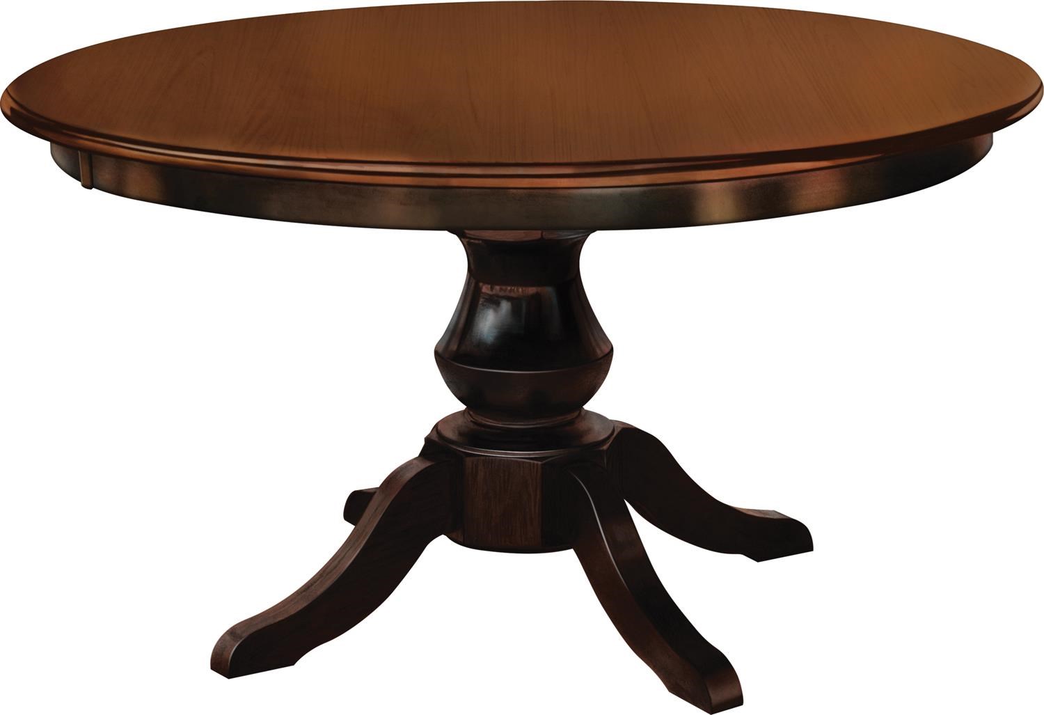 Wayside Custom Furniture Kountry Knob Denver Single Pedestal Table Wayside Furniture Dining Tables