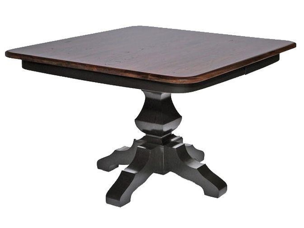 Kountry Kingston Single Pedestal Table By Wayside Custom Furniture At Kountry Kingston Single Pedestal Table By Wayside Custom Furniture At
