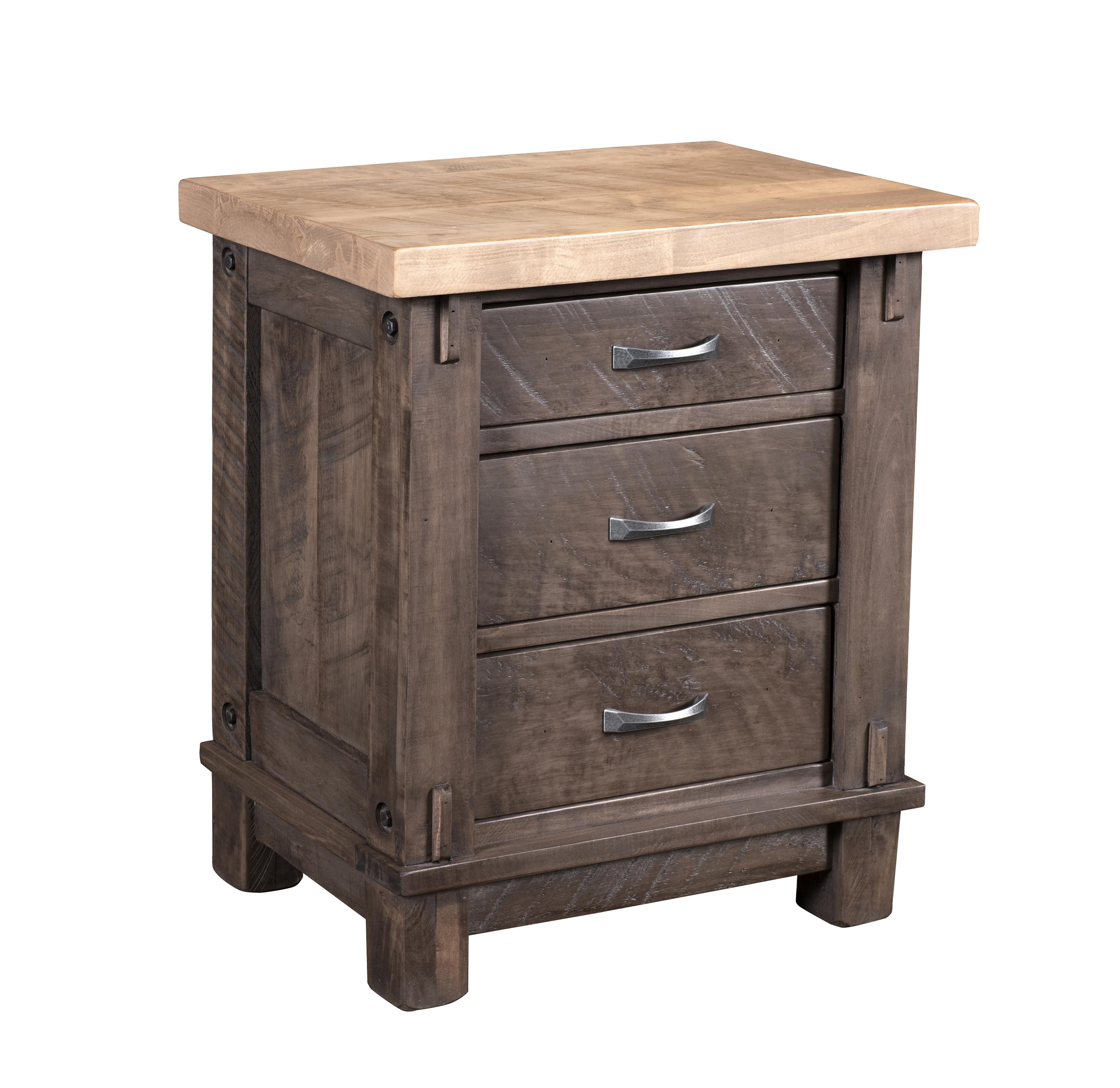 Wayside Custom Furniture Timber Bedroom Small 3 Drawer Nightstand