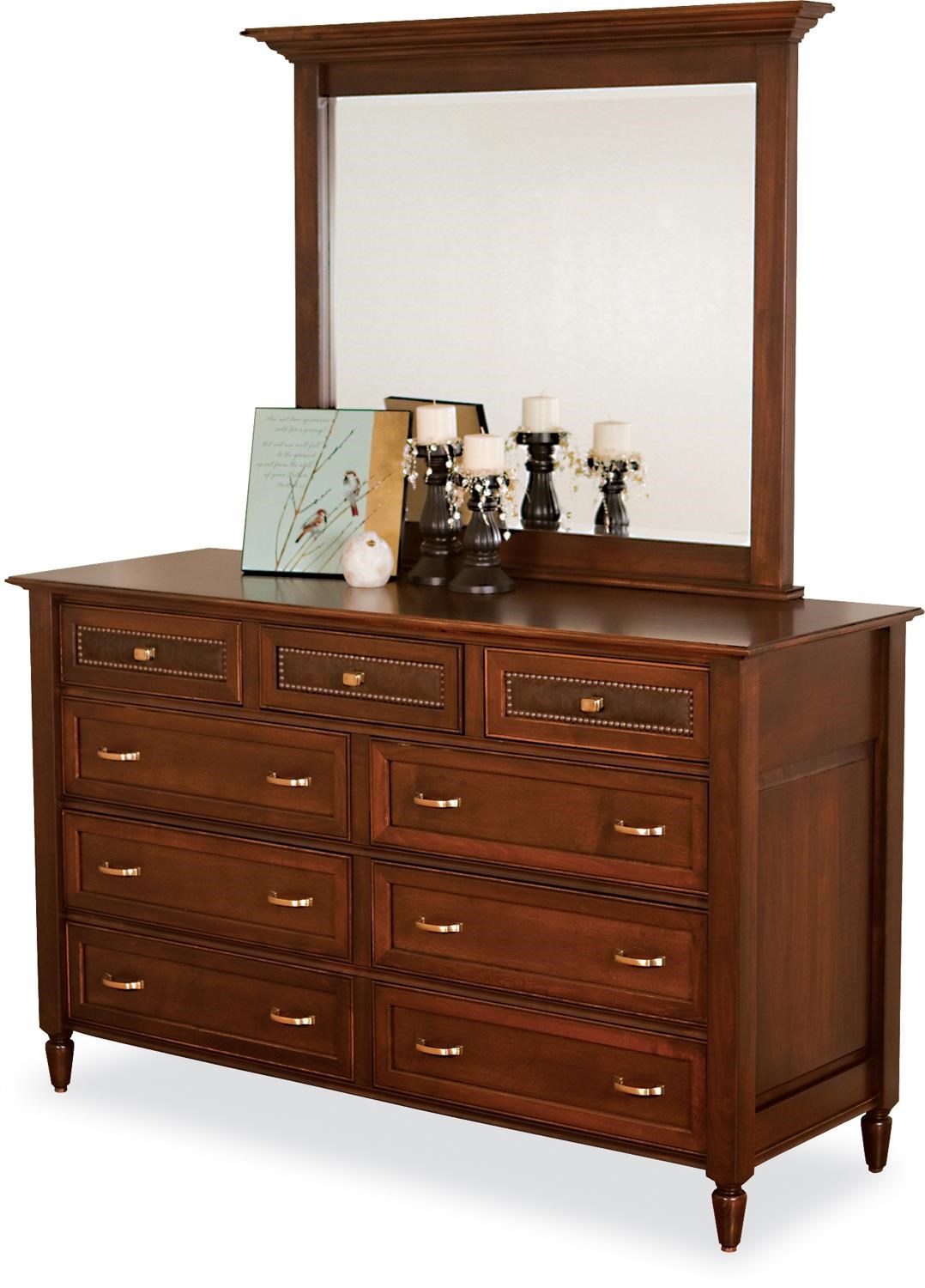 Wayside Custom Furniture Stonebriar 1233+43 9 Drawer Dresser & Mirror |  Wayside Furniture & Mattress | Dresser & Mirror Sets