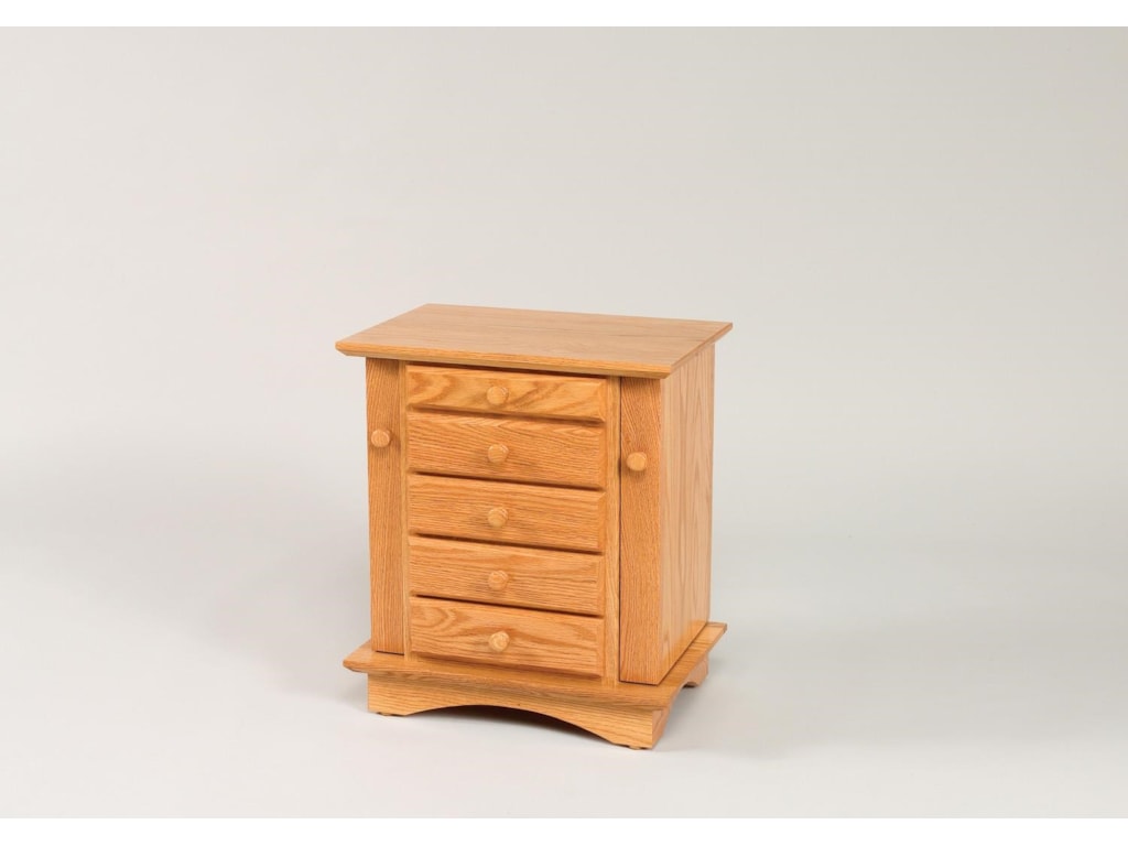 Wayside Custom Furniture Jewelry Storage 20 Shaker Dresser Top