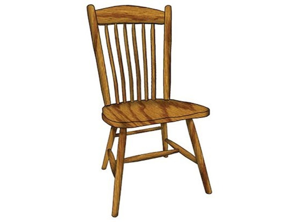 Weaver Woodcraft Custom Amish Dining Springfield Side Chair Wayside Furniture Dining Side Chairs