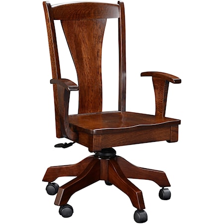 Wengerd Wood Products Richland Richland-ADC Customizable Solid Wood  Executive Desk Chair, Wayside Furniture & Mattress
