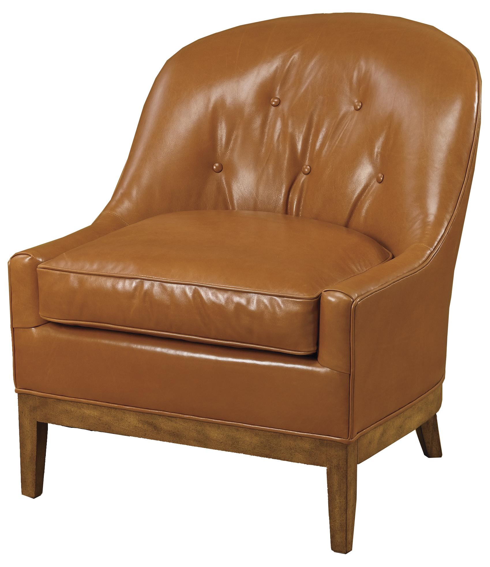 Wesley Hall Accent Chairs And Ottomans Upholstered Barrel Back Chair With Exposed Wood Legs Jacksonville Furniture Mart Upholstered Chairs