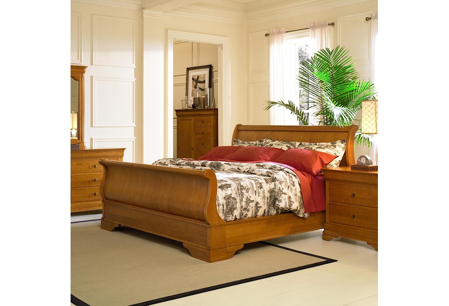 West Brothers Louis Philippe Queen Sleigh Bed Reid S Furniture