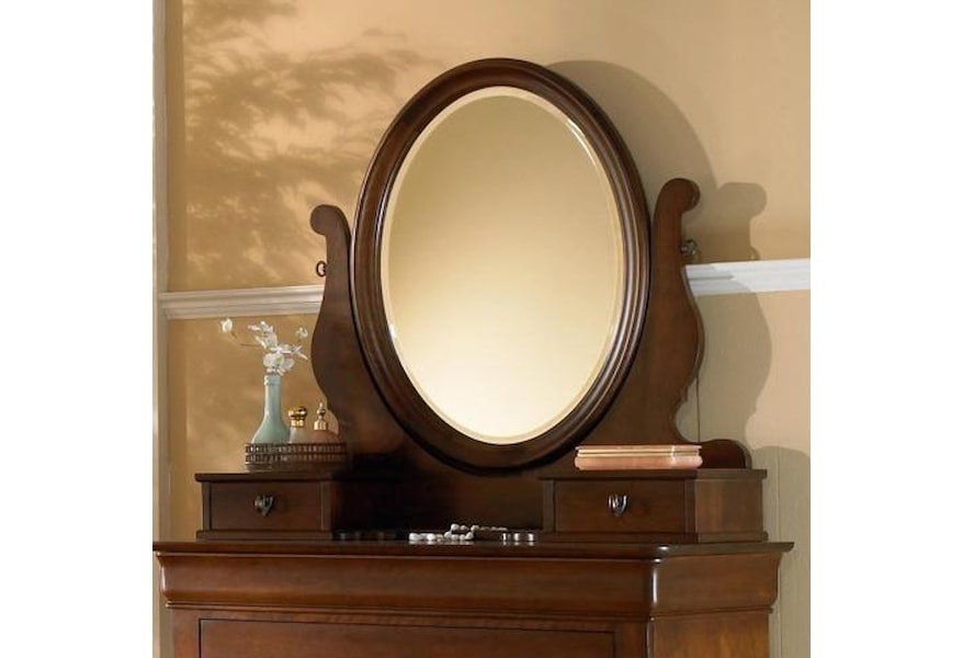 West Brothers Louis Philippe Oval Cameo Mirror Reid S Furniture