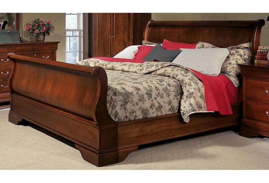 West Brothers Louis Philippe King Sleigh Bed Reid S Furniture