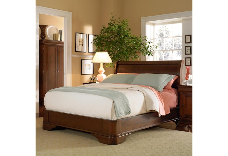 West Brothers Louis Philippe Queen Sleigh Bed With Euro