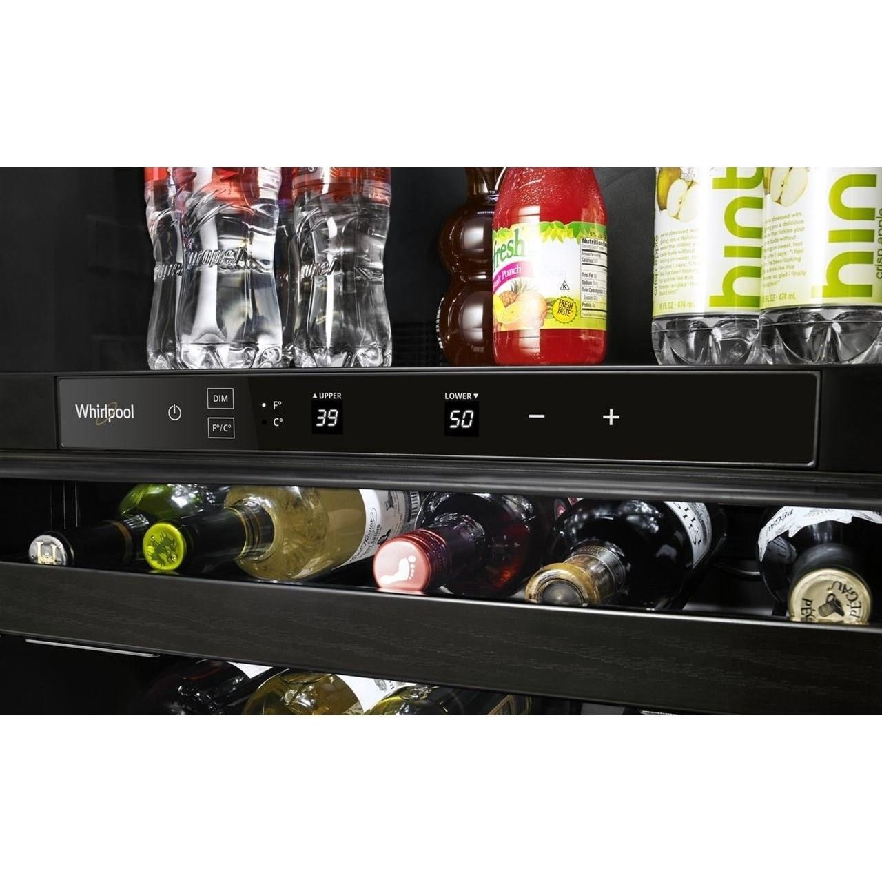 whirlpool 35 bottle wine fridge