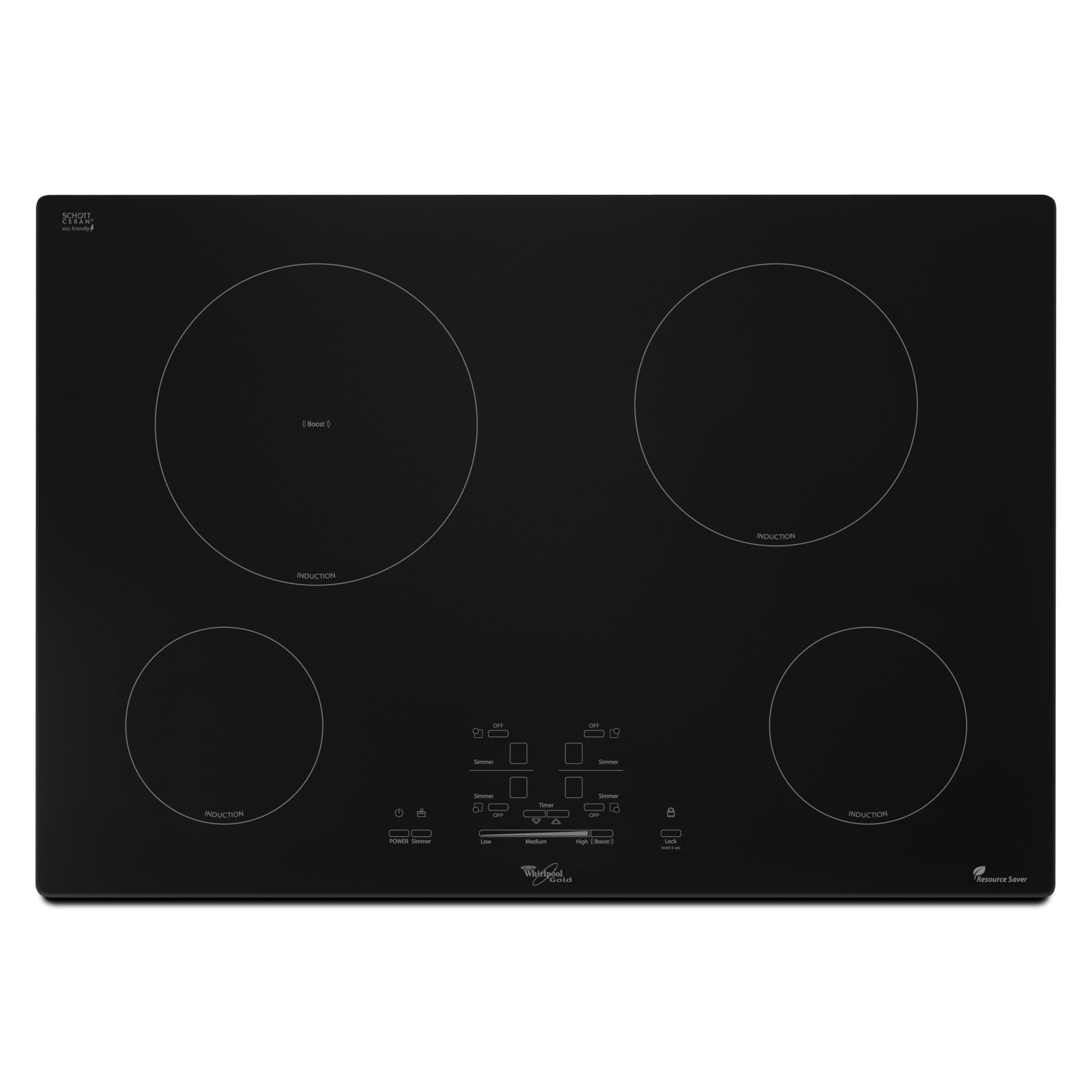 Whirlpool GCI3061XB 30 Built-In Electric Cooktop with 4 Induction Burners  | Westrich Furniture u0026 Appliances | Cooktop - Electric