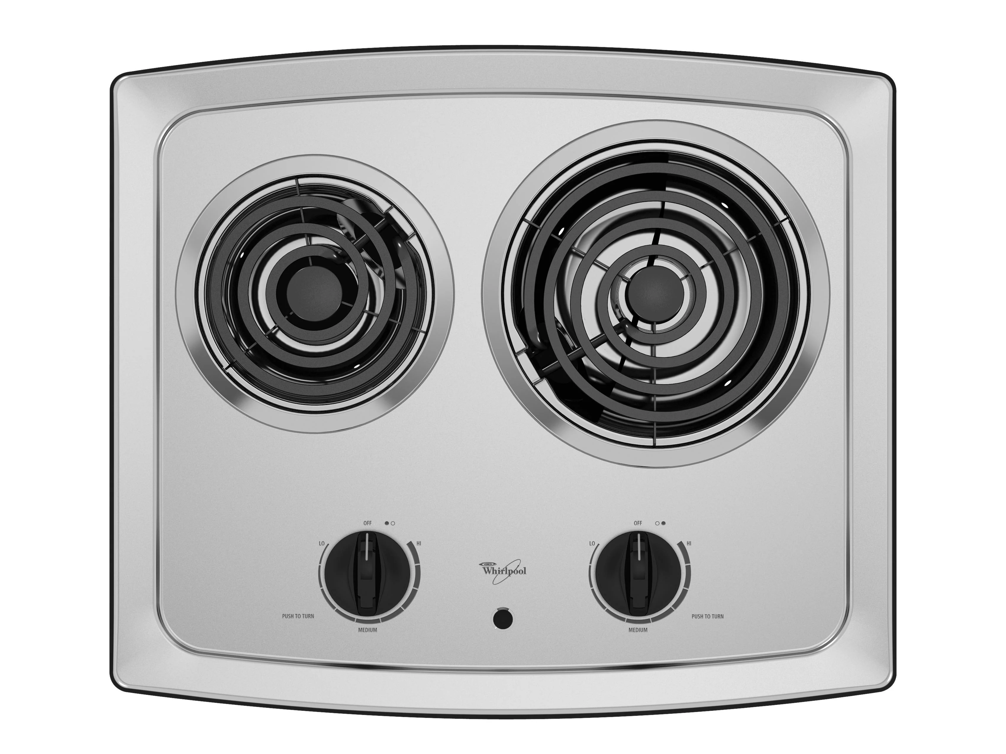 Whirlpool RCS2012RS 21 Built-In Electric Cooktop with Dual Coil