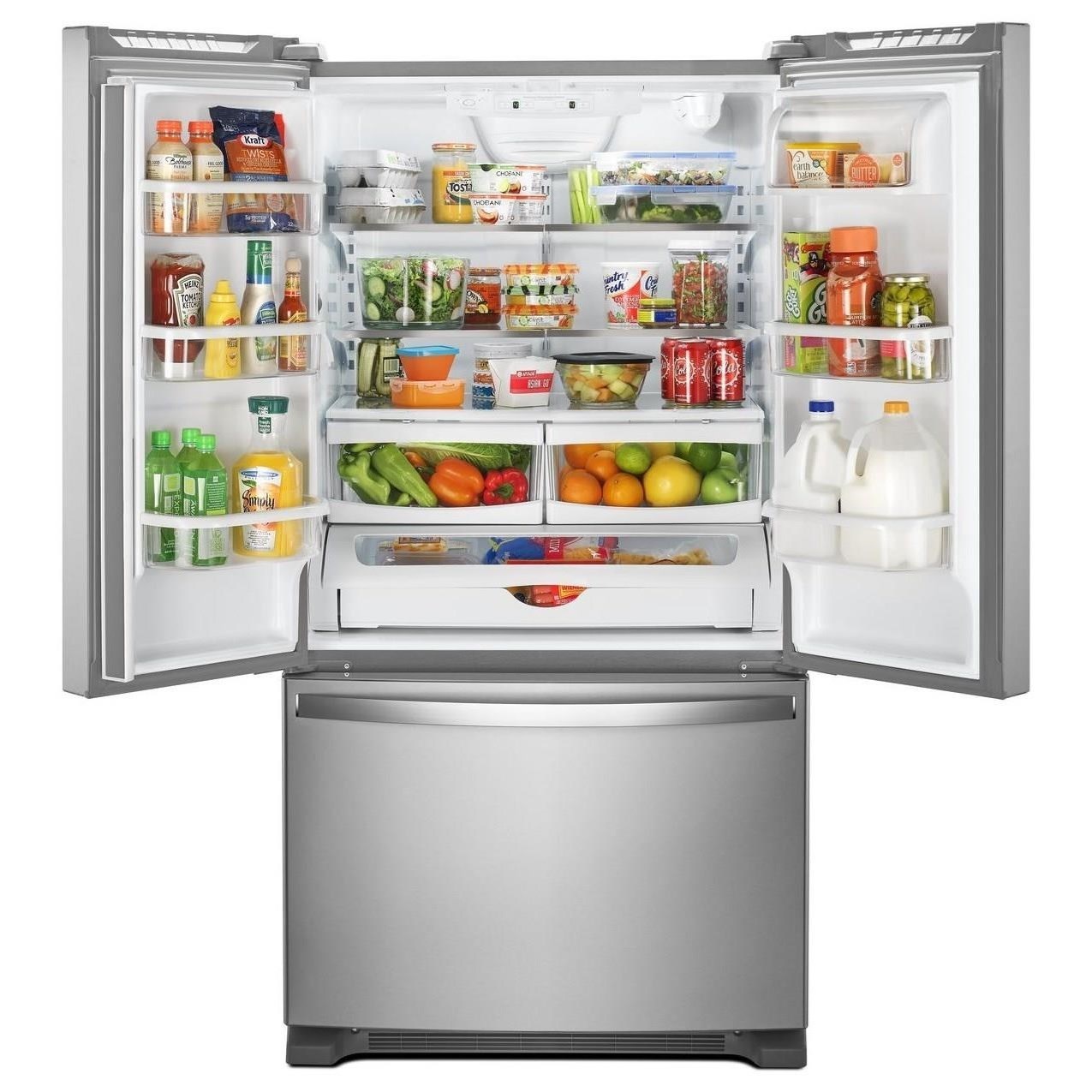 Whirlpool Wrf535swhz 36 Inch Wide French Door Refrigerator With Water Dispenser 25 Cu Ft Furniture And Appliancemart Refrigerator French Door