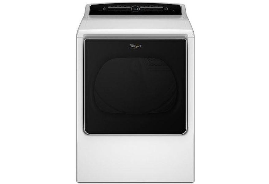 Whirlpool Wed5800bw 27 Inch Electric Dryer With 7 4 Cu Ft Capacity 5 Temperature Settings Wrinkle Shield Option Ecoboost Option With Eco Monitor Reversible Door And Ultra Quiet Noise Reduction System White