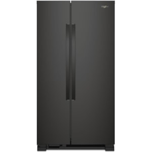 Frigidaire Gallery 22 2 Cu Ft Side By Side Refrigerator With Ice Maker Smudge Proof Stainless Steel In The Side By Side Refrigerators Department At Lowes Com