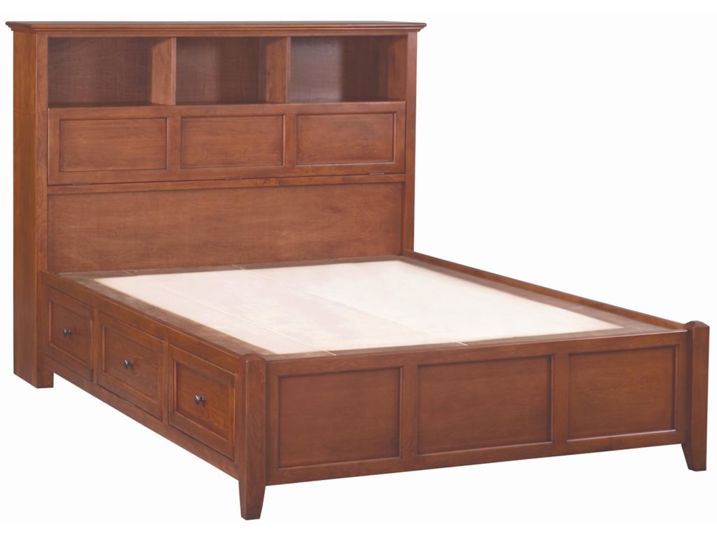 Whittier Wood McKenzieQueen Bookcase Storage Bed