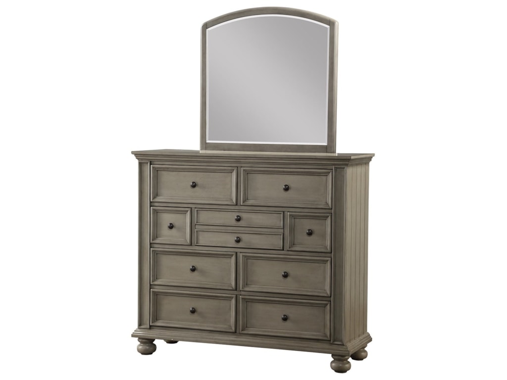 Winners Only Barnwell Relaxed Vintage Dresser Mirror Combination