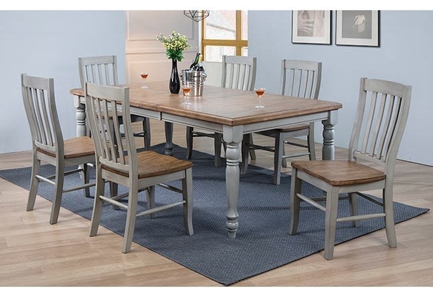 Winners Only Barnwell 7 Piece Dining Set Dunk Bright Furniture