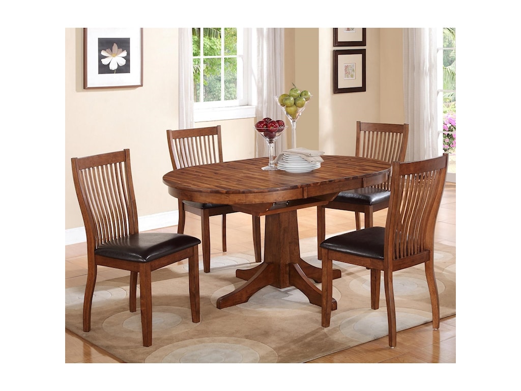 Winners Only Broadway 5 Piece Round Table Dining Set With Butterfly Leaf Sheelys Furniture Appliance Dining 5 Piece Sets