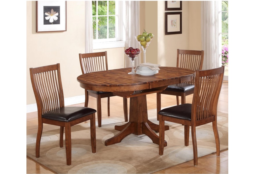 Winners Only Broadway 5 Piece Round Table Dining Set With
